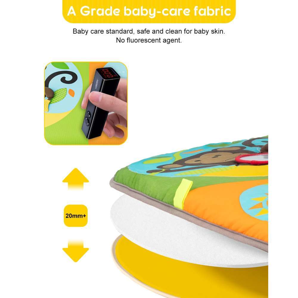 Baby Play Mat Zoo Themed Sensory Baby Toys For 0-6 Months Infant