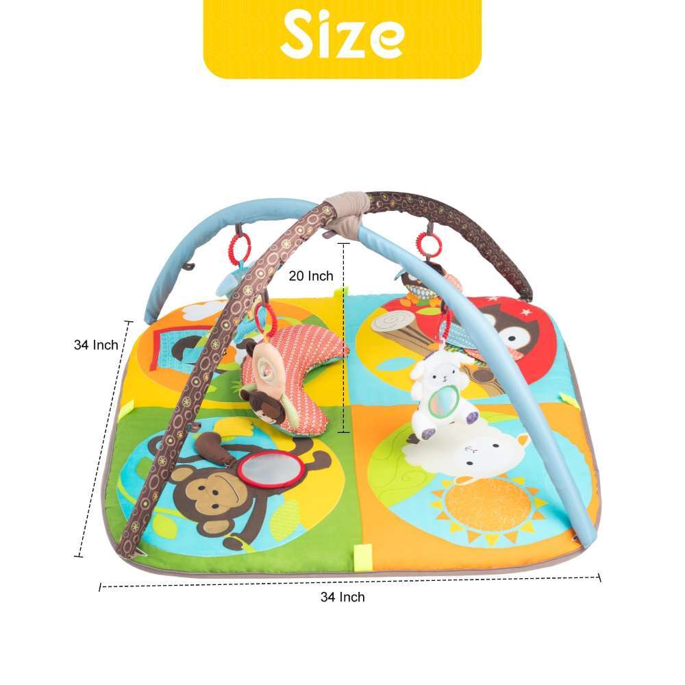 Baby Play Mat Zoo Themed Sensory Baby Toys For 0-6 Months Infant
